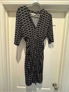 Ripe Sz L Women’s Maternity Black & White Dress